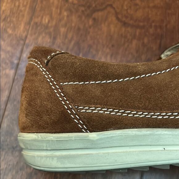Josef Seibel Cognac Brown Suede Sneakers, Classic Lace-Up Design, Size 8 - Picture 11 of 16